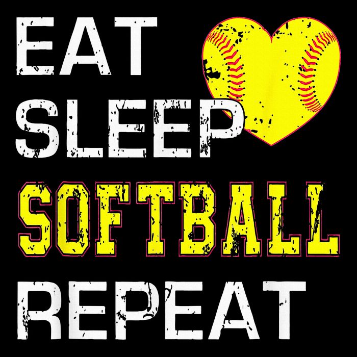 Eat Sleep Softball Repeat Funny Softbal Backpack