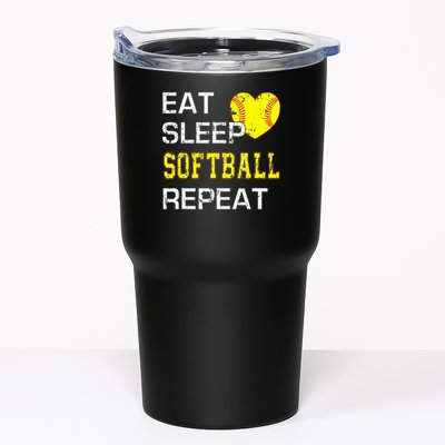 Eat Sleep Softball Repeat Funny Softbal Tumbler