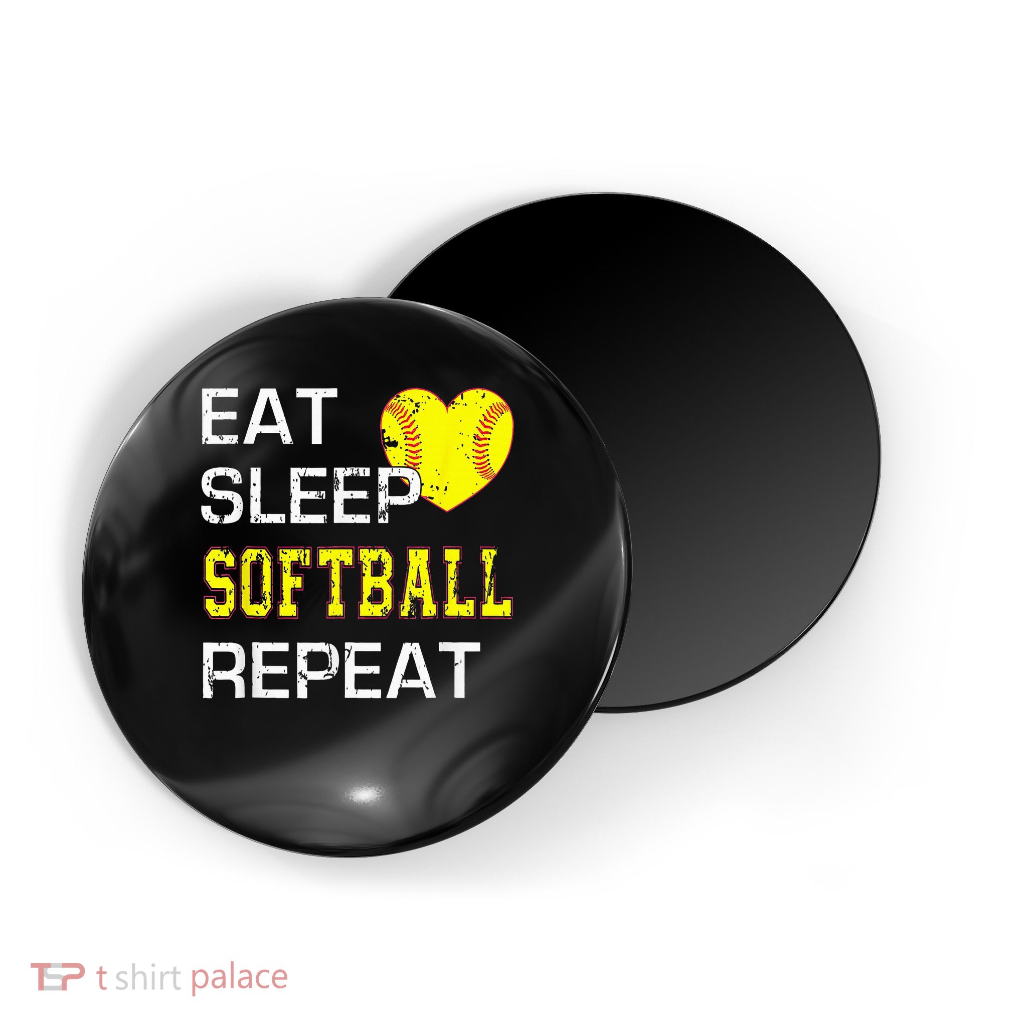 Eat Sleep Softball Repeat Funny Softbal Magnet