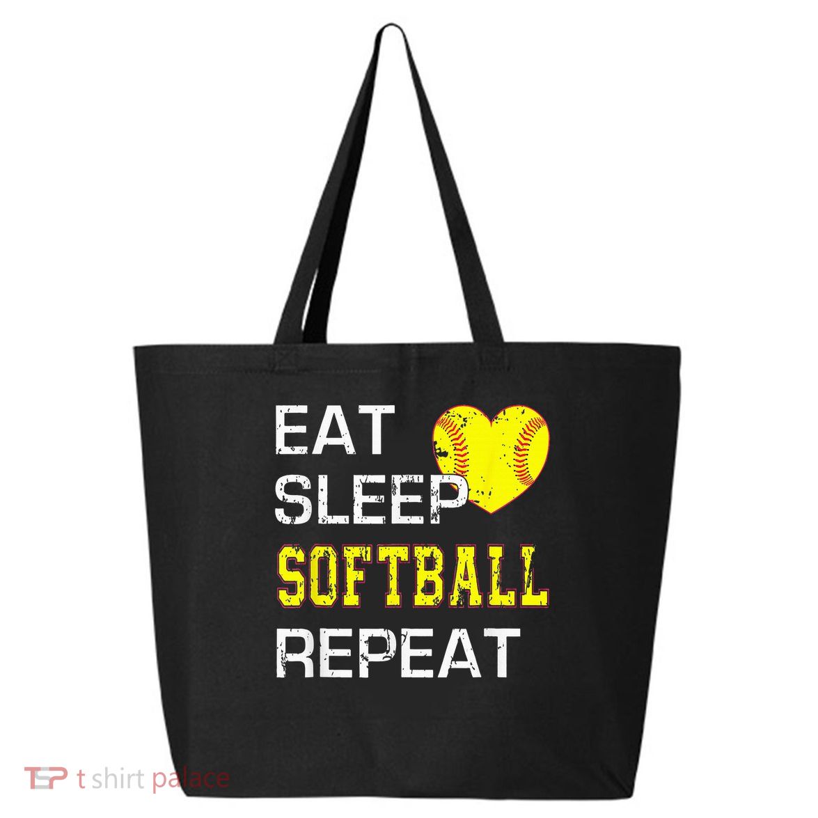Eat Sleep Softball Repeat Funny Softbal 25L Jumbo Tote