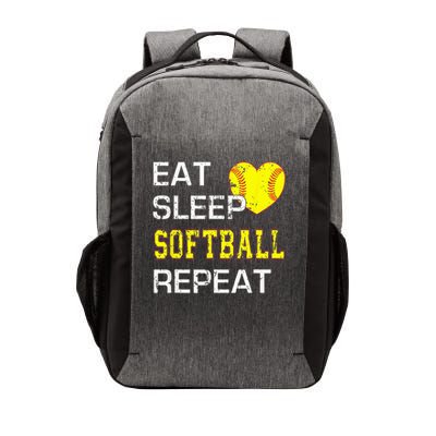 Eat Sleep Softball Repeat Funny Softbal Vector Backpack