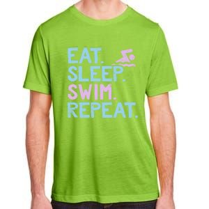 Eat Sleep Swim Repeat Swimmer Gift Adult ChromaSoft Performance T-Shirt