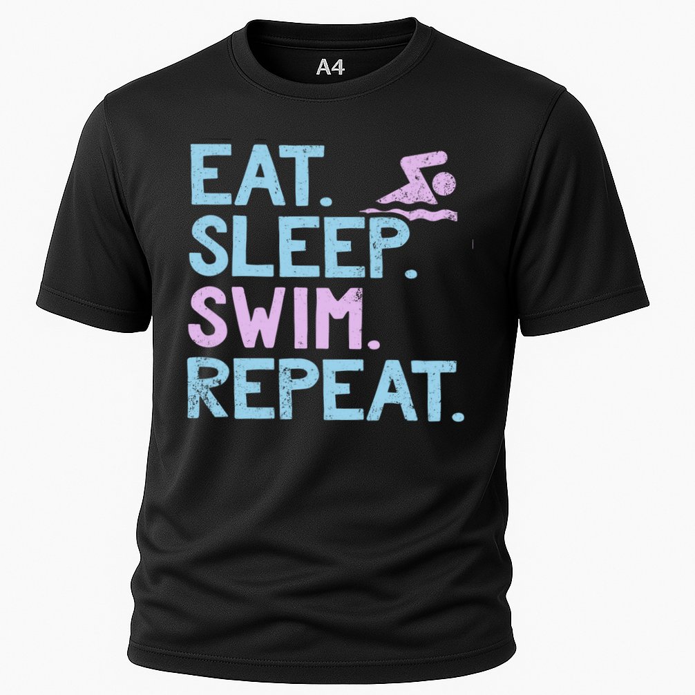 Eat Sleep Swim Repeat Swimmer Gift Performance Shirt