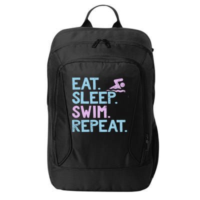 Eat Sleep Swim Repeat Swimmer Gift City Backpack