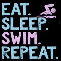 Eat Sleep Swim Repeat Swimmer Gift Bucket Hat