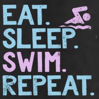 Eat Sleep Swim Repeat Swimmer Gift 25L Jumbo Tote