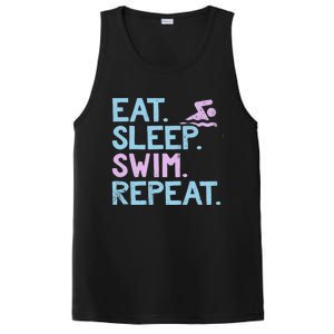 Eat Sleep Swim Repeat Swimmer Gift PosiCharge Competitor Tank