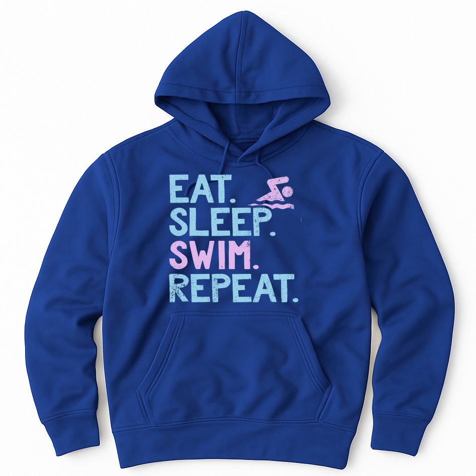 Eat Sleep Swim Repeat Swimmer Gift Hoodie