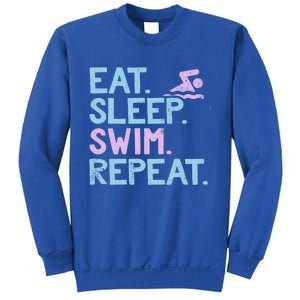 Eat Sleep Swim Repeat Swimmer Gift Sweatshirt