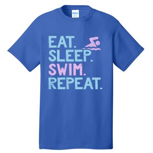 Eat Sleep Swim Repeat Swimmer Gift Tall T-Shirt