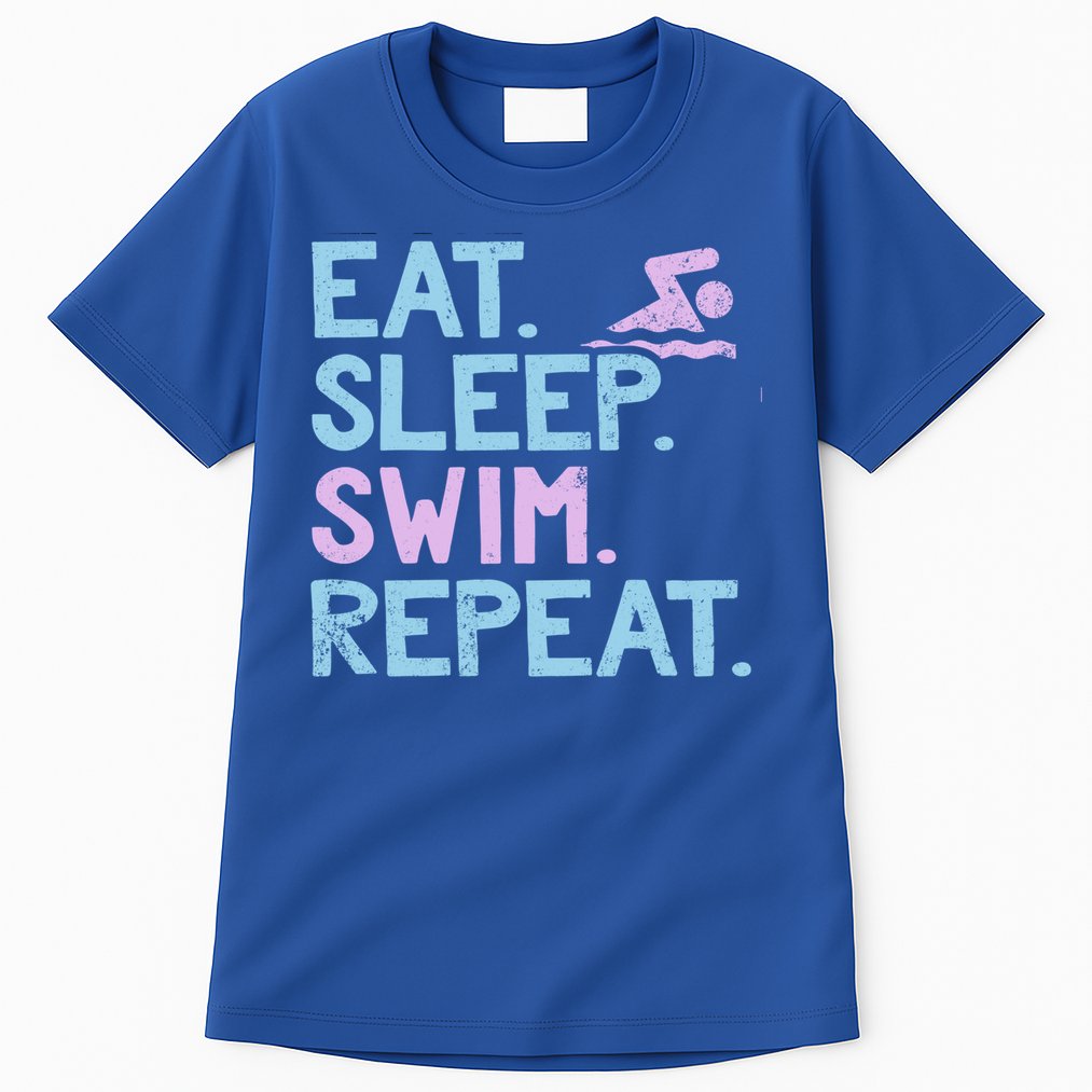 Eat Sleep Swim Repeat Swimmer Gift Tall T-Shirt