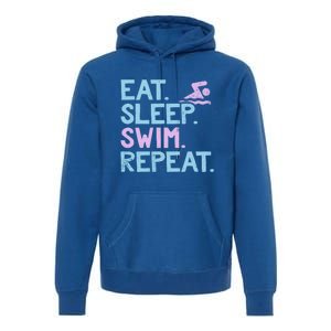 Eat Sleep Swim Repeat Swimmer Gift Premium Hoodie