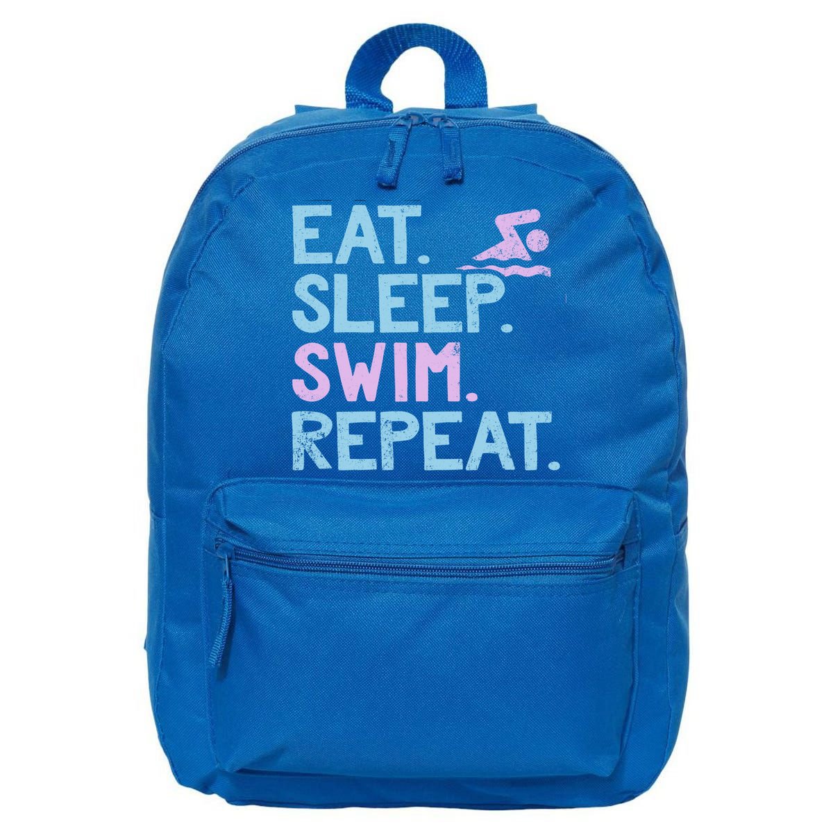 Eat Sleep Swim Repeat Swimmer Gift 16 in Basic Backpack