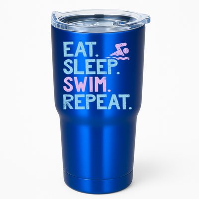 Eat Sleep Swim Repeat Swimmer Gift Tumbler