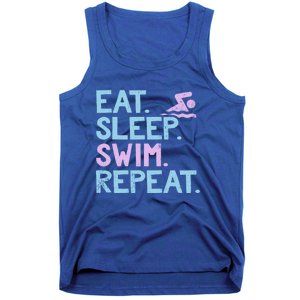 Eat Sleep Swim Repeat Swimmer Gift Tank Top