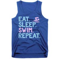 Eat Sleep Swim Repeat Swimmer Gift Tank Top
