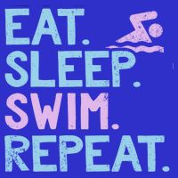 Eat Sleep Swim Repeat Swimmer Gift Kids T-Shirt