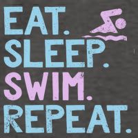 Eat Sleep Swim Repeat Swimmer Gift Vector Backpack