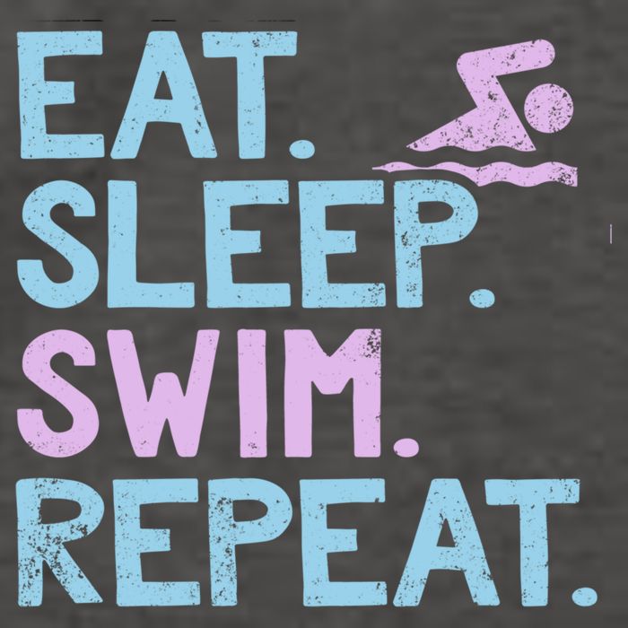 Eat Sleep Swim Repeat Swimmer Gift Vector Backpack