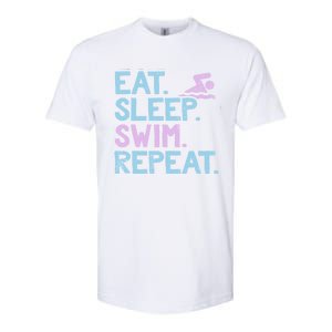 Eat Sleep Swim Repeat Swimmer Gift Softstyle CVC T-Shirt