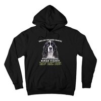 English Springer Spaniel Black Professional Human Trainer Hoodie