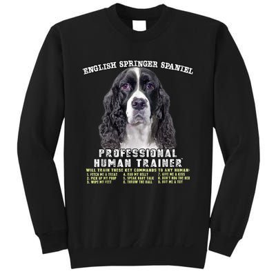 English Springer Spaniel Black Professional Human Trainer Sweatshirt