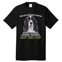 English Springer Spaniel Black Professional Human Trainer Tall T-Shirt