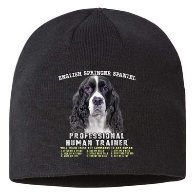 English Springer Spaniel Black Professional Human Trainer Sustainable Beanie