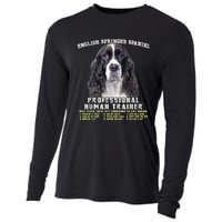 English Springer Spaniel Black Professional Human Trainer Cooling Performance Long Sleeve Crew