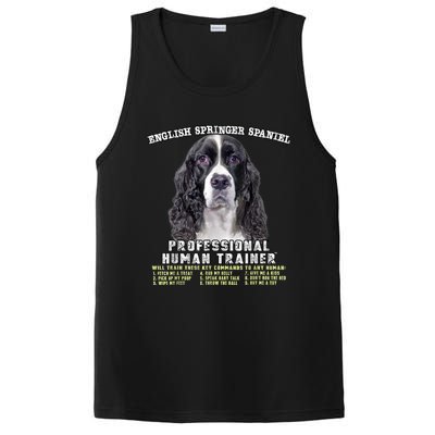 English Springer Spaniel Black Professional Human Trainer PosiCharge Competitor Tank