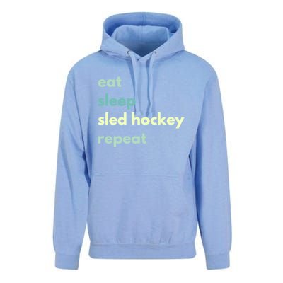 Eat Sleep Sled Hockey Repeat Cool Gift Unisex Surf Hoodie