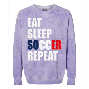 Eat Sleep Soccer Repeat Cool Soccer France Lover Player Colorblast Crewneck Sweatshirt