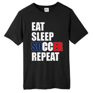 Eat Sleep Soccer Repeat Cool Soccer France Lover Player Tall Fusion ChromaSoft Performance T-Shirt