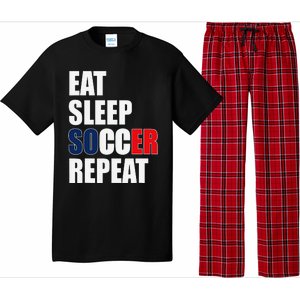 Eat Sleep Soccer Repeat Cool Soccer France Lover Player Pajama Set