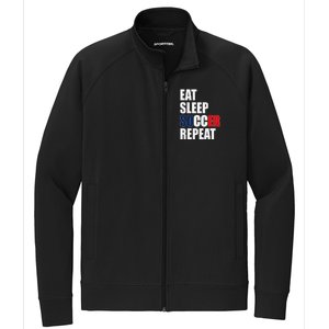 Eat Sleep Soccer Repeat Cool Soccer France Lover Player Stretch Full-Zip Cadet Jacket