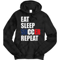 Eat Sleep Soccer Repeat Cool Soccer France Lover Player Tie Dye Hoodie