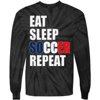 Eat Sleep Soccer Repeat Cool Soccer France Lover Player Tie-Dye Long Sleeve Shirt