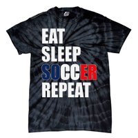 Eat Sleep Soccer Repeat Cool Soccer France Lover Player Tie-Dye T-Shirt