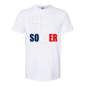 Eat Sleep Soccer Repeat Cool Soccer France Lover Player Softstyle CVC T-Shirt