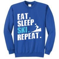 Eat Sleep Ski Repeat Skiing Downhill Piste Ski Resort Funny Cool Gift Sweatshirt