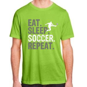 Eat Sleep Soccer Repeat - Soccer Graphic Adult ChromaSoft Performance T-Shirt