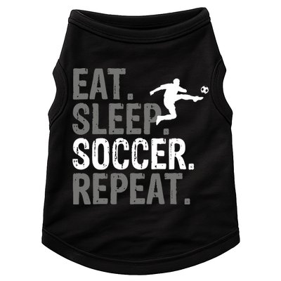 Eat Sleep Soccer Repeat - Soccer Graphic Doggie Tank