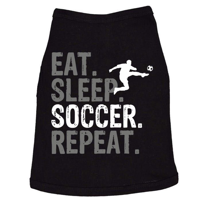 Eat Sleep Soccer Repeat - Soccer Graphic Doggie Tank