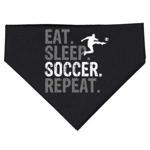 Eat Sleep Soccer Repeat - Soccer Graphic USA-Made Doggie Bandana