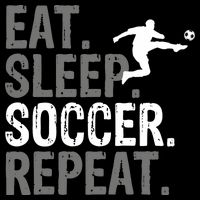 Eat Sleep Soccer Repeat - Soccer Graphic Sustainable Bucket Hat
