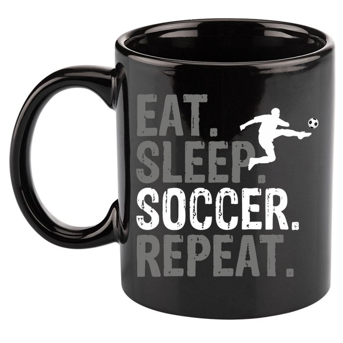 Eat Sleep Soccer Repeat - Soccer Graphic 11oz C Handle Ceramic Mug