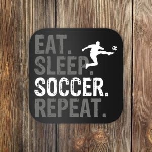 Eat Sleep Soccer Repeat - Soccer Graphic Coaster