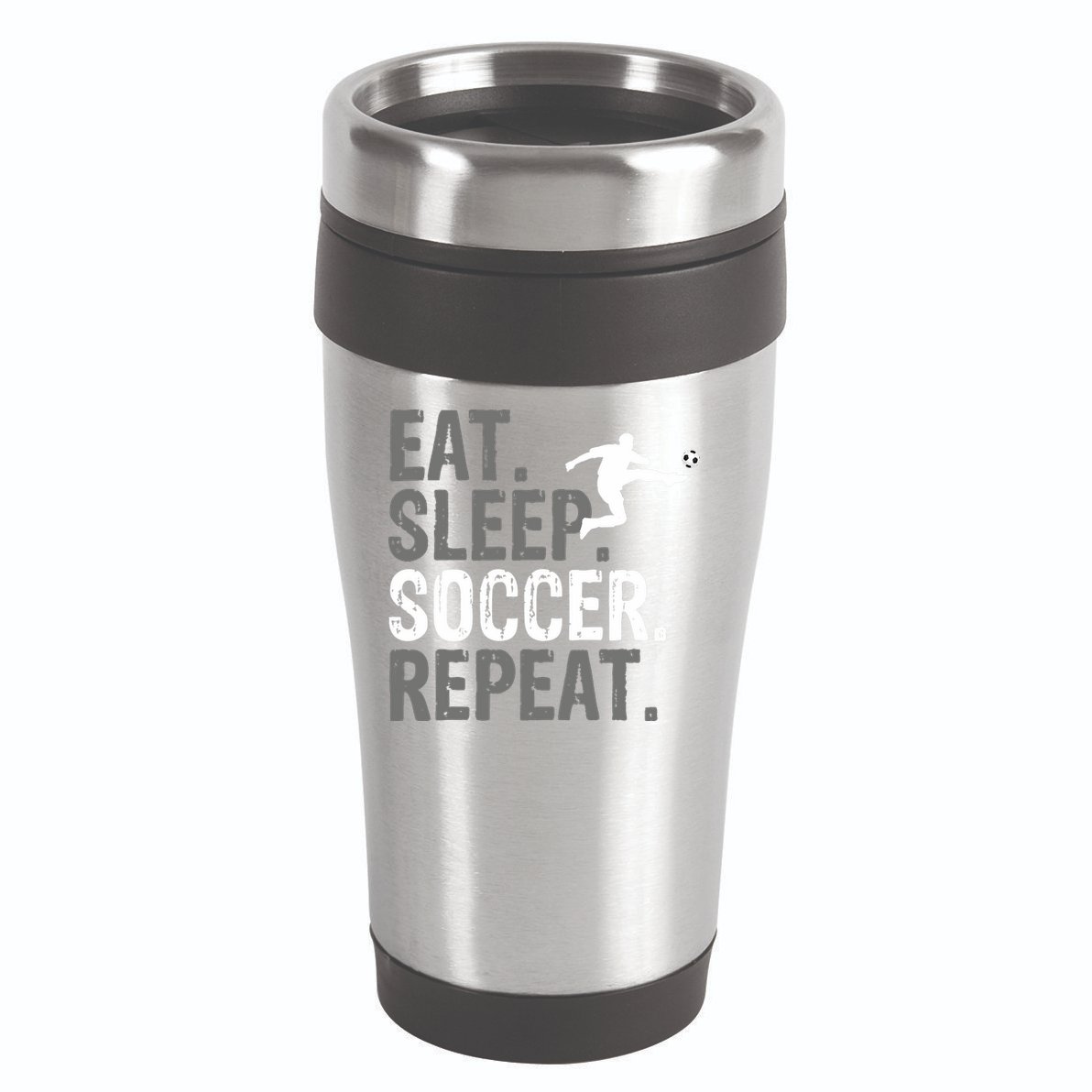 Eat Sleep Soccer Repeat - Soccer Graphic 16oz Travel Tumbler