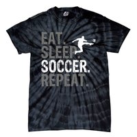 Eat Sleep Soccer Repeat - Soccer Graphic Tie-Dye T-Shirt