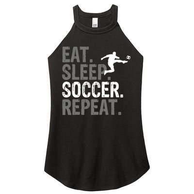 Eat Sleep Soccer Repeat - Soccer Graphic Women's Perfect Tri Rocker Tank